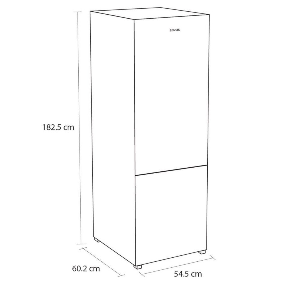 Sensis RFCMF0154ES Freestanding Total No Frost 54cm Fridge Freezer Silver
