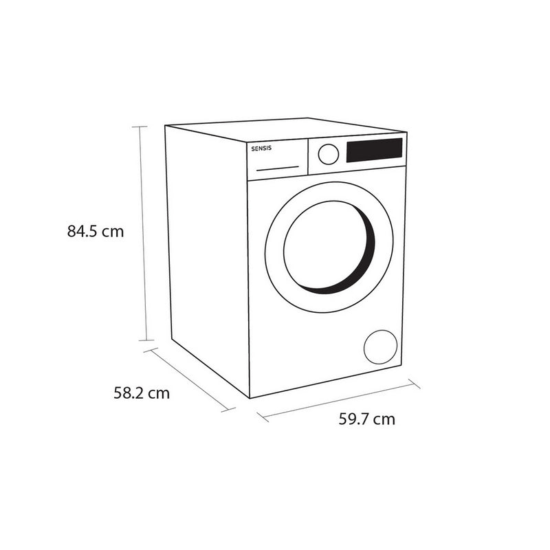 Sensis WMF01914AW 9kg 1400 Spin Washing Machine White 9kg