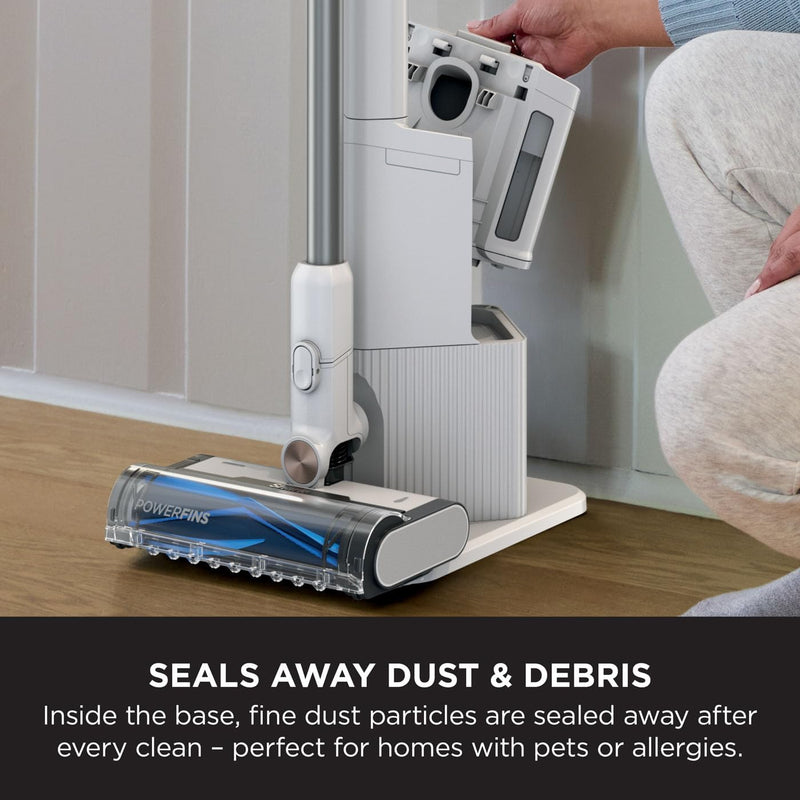 Shark BU3521UK Cordless Stick Vacuum Cleaner with Auto-Empty System White CLEARANCE