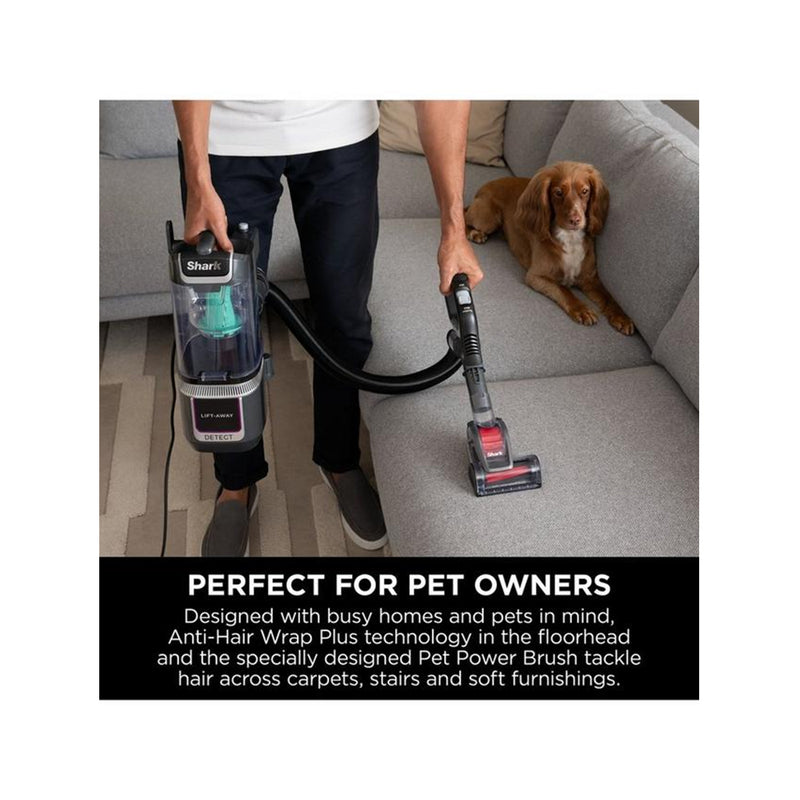 Shark Detect Pet Pro Corded Upright Vacuum Cleaner Anti Hair Wrap with Lift Away LA450UKT - Graphite Grey