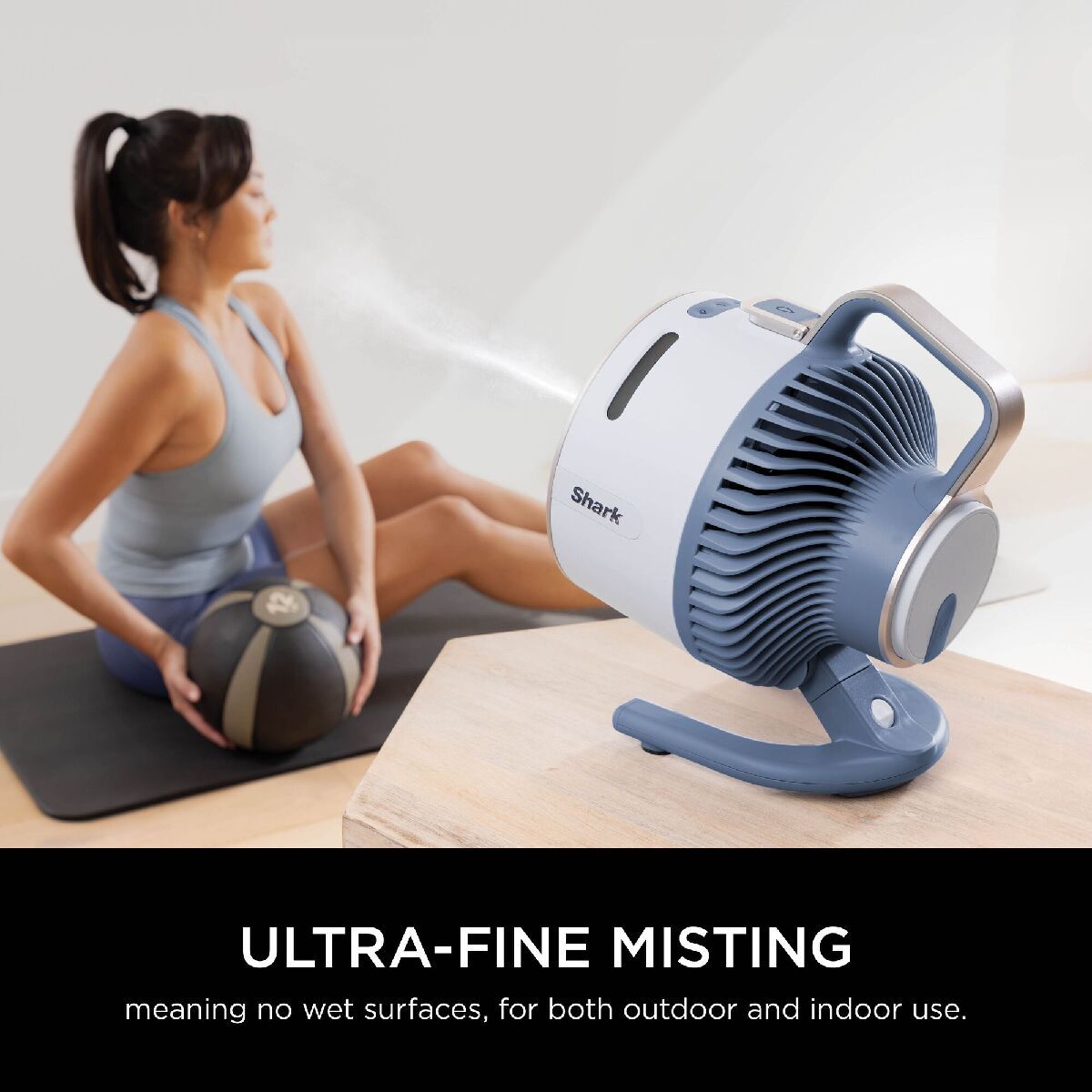 Shark FA050UKBL FlexBreeze HydroGo Misting Fan Glacier Blue Glacier Blue