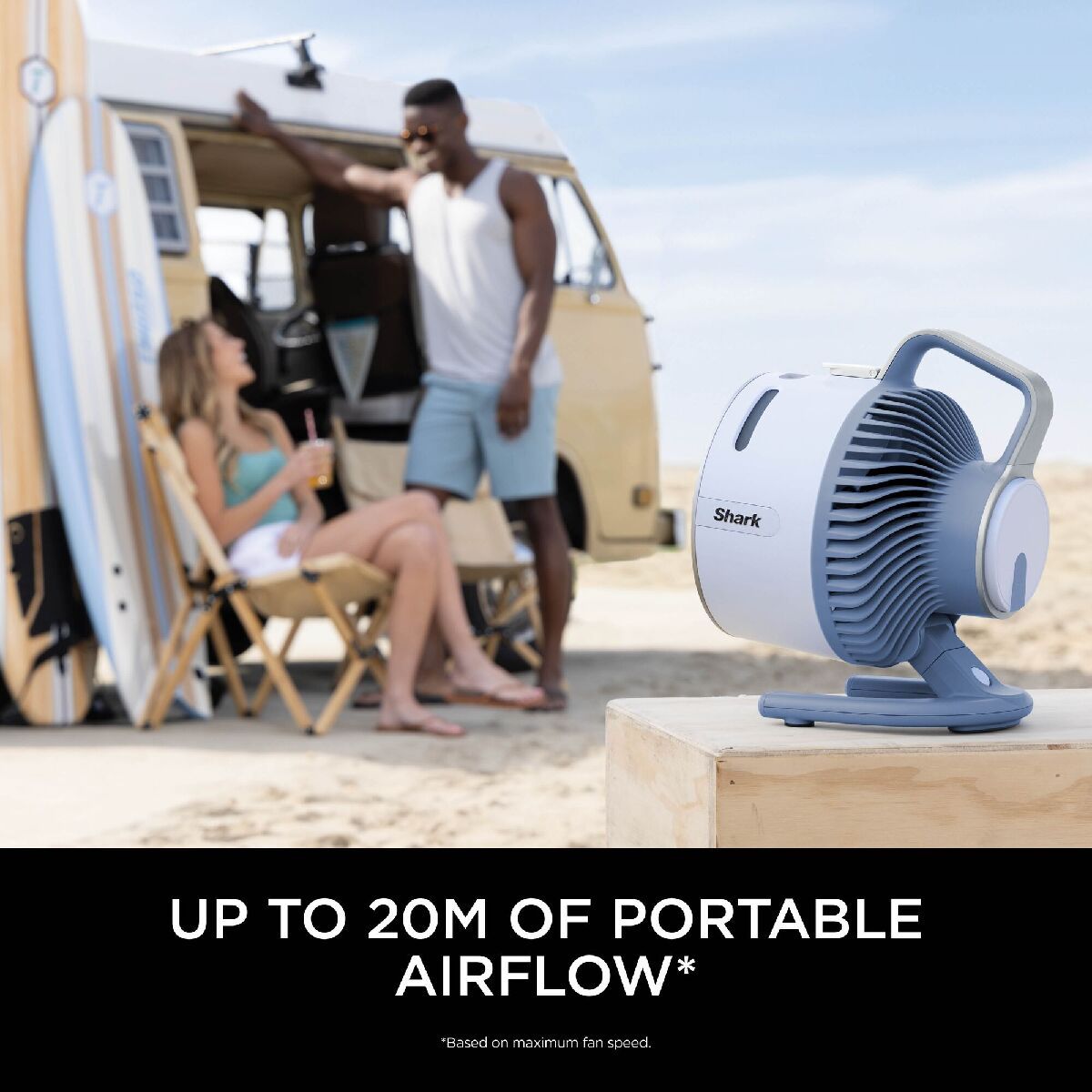 Shark FA050UKBL FlexBreeze HydroGo Misting Fan Glacier Blue Glacier Blue