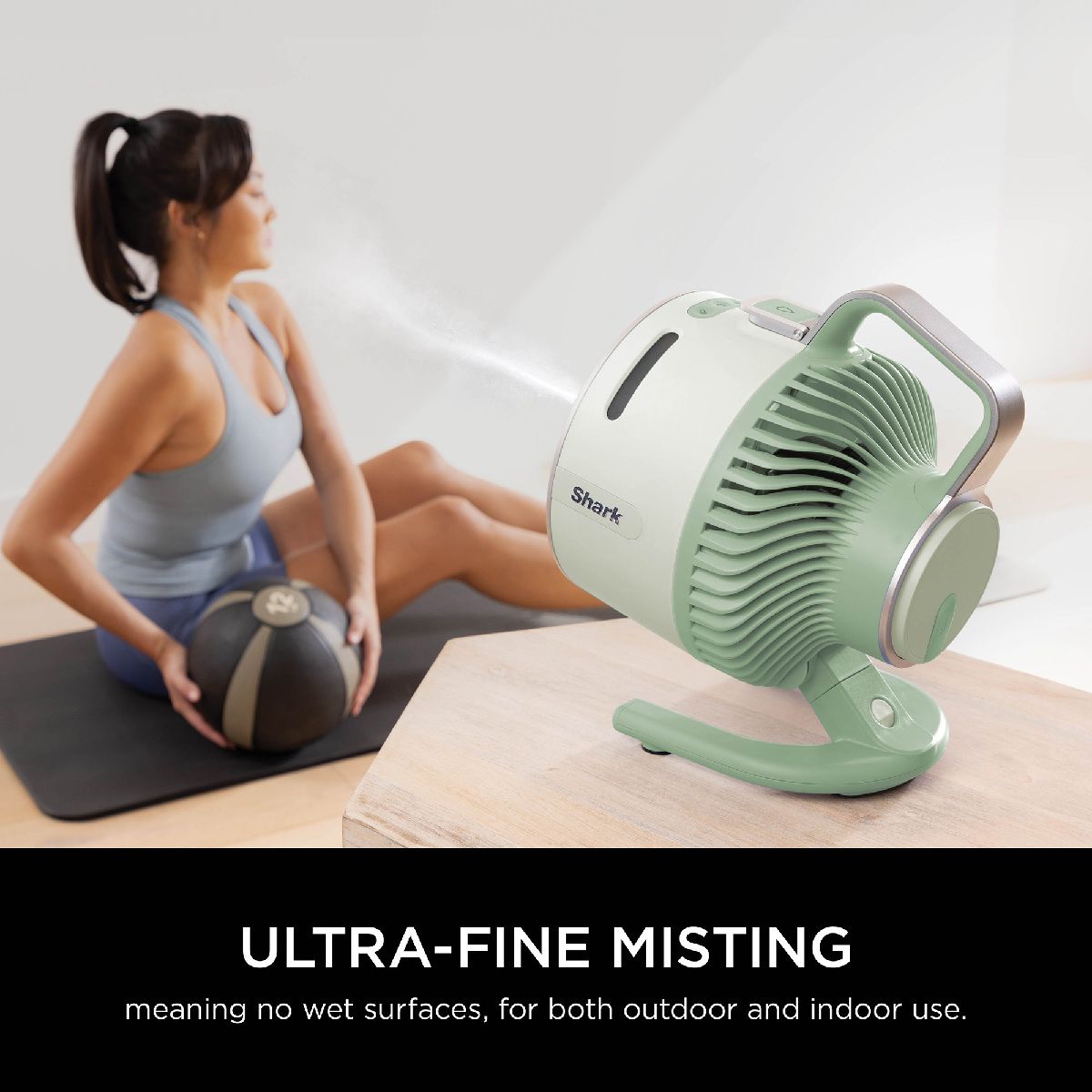 Shark FA050UKGN FlexBreeze HydroGo Misting Fan Mint Green Mint Green