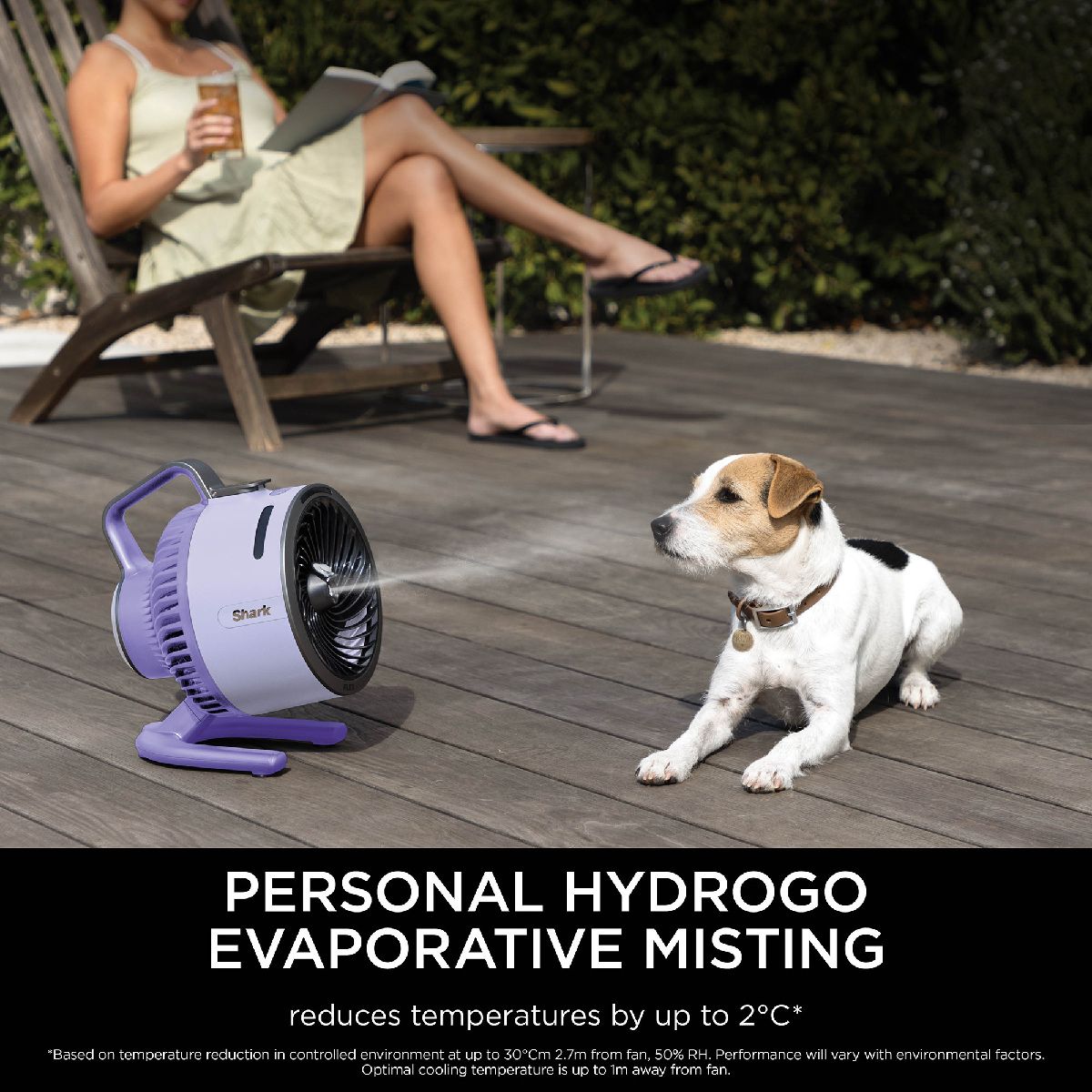 Shark FA050UKLV FlexBreeze HydroGo Misting Fan Lilac Lilac