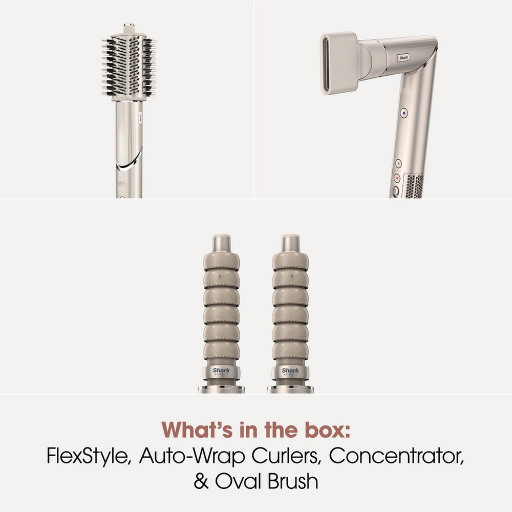 Shark FlexStyle HD426SLUK Air Styler and Hair Dryer for Straight & Wavy Hair - Stone