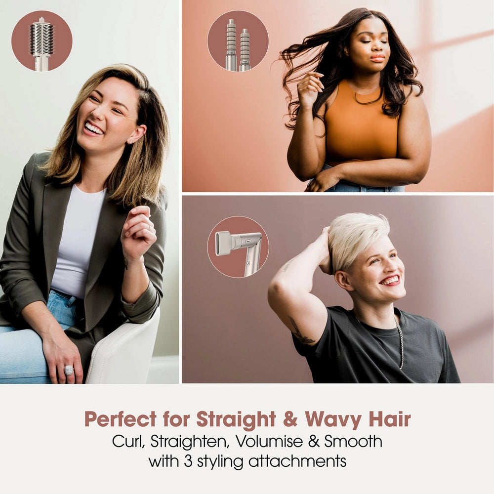 Shark FlexStyle HD426SLUK Air Styler and Hair Dryer for Straight & Wavy Hair - Stone