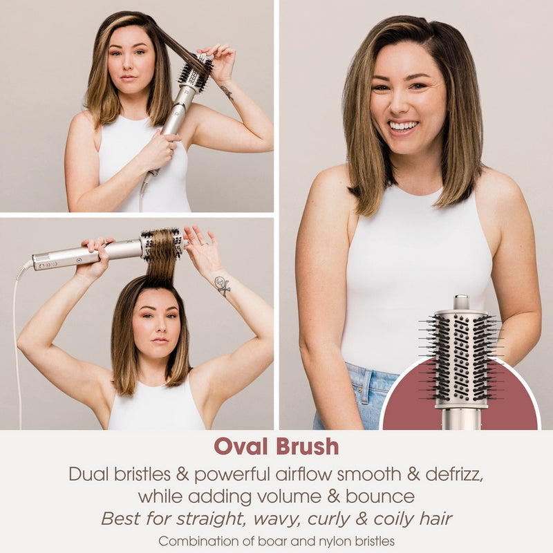 Shark FlexStyle HD436SLUK 4 in 1 Air Styler and Hair Dryer for Straight & Wavy Hair - Stone