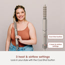 Shark FlexStyle HD436SLUK 4 in 1 Air Styler and Hair Dryer for Straight & Wavy Hair - Stone