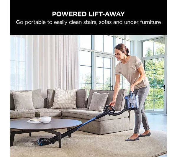 Shark ICZ300UKT Anti Hair Wrap Cordless Upright Vacuum Cleaner with PowerFins Powered Life Away and TruePet Up To 60 min run time Blue