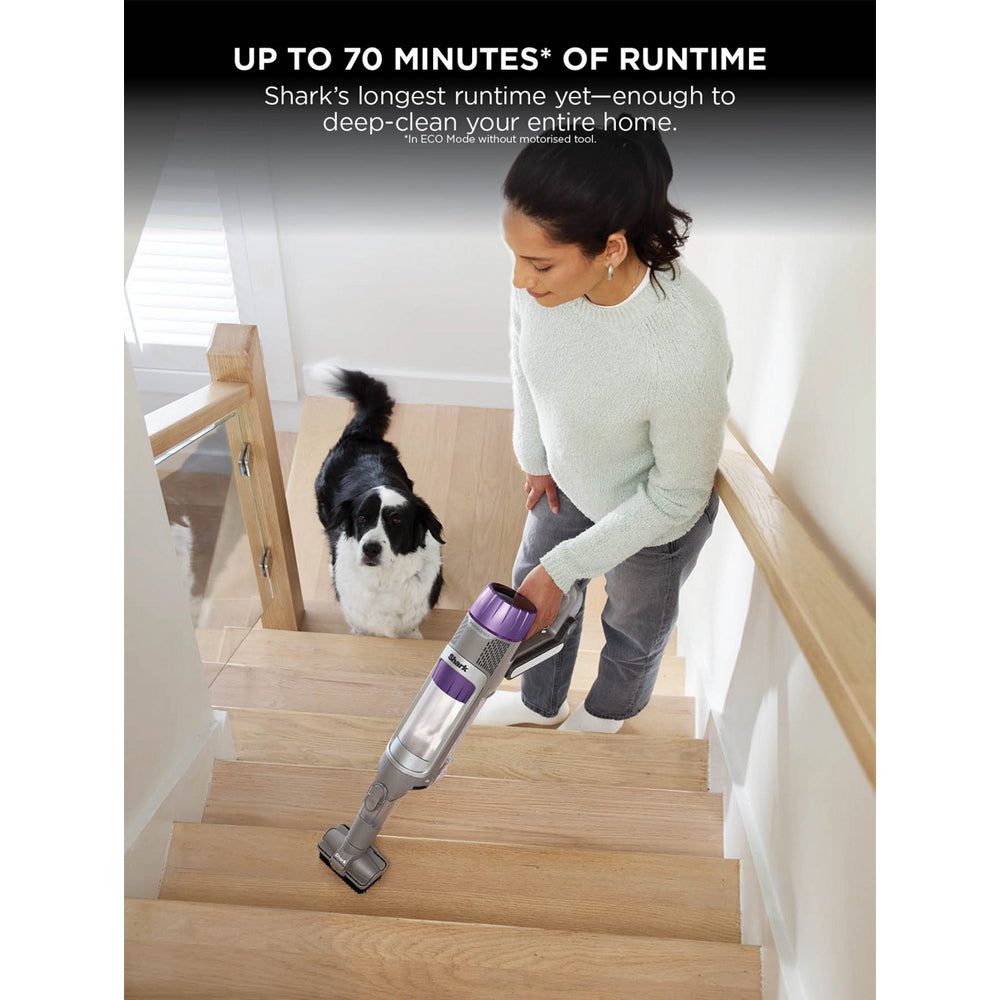 Shark IP1251UK PowerDetect Cordless Stick Vacuum Cleaner up to 70 Minutes Run Time - Purple/Grey