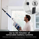 Shark IZ380UK PowerPro Cordless Stick Vacuum Cleaner with Anti Hair Wrap and Floor Detect - Up To 50 Minutes Run Time Navy Metallic