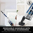 Shark IZ380UK PowerPro Cordless Stick Vacuum Cleaner with Anti Hair Wrap and Floor Detect - Up To 50 Minutes Run Time Navy Metallic