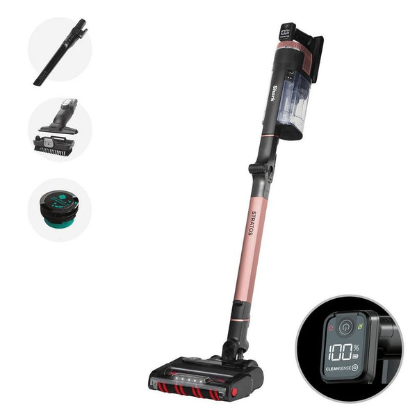 Shark IZ400UK Stratos Anti Hair Wrap Plus Cordless Stick Vacuum Cleaner Charcoal Grey and Rose Gold - CLEARANCE