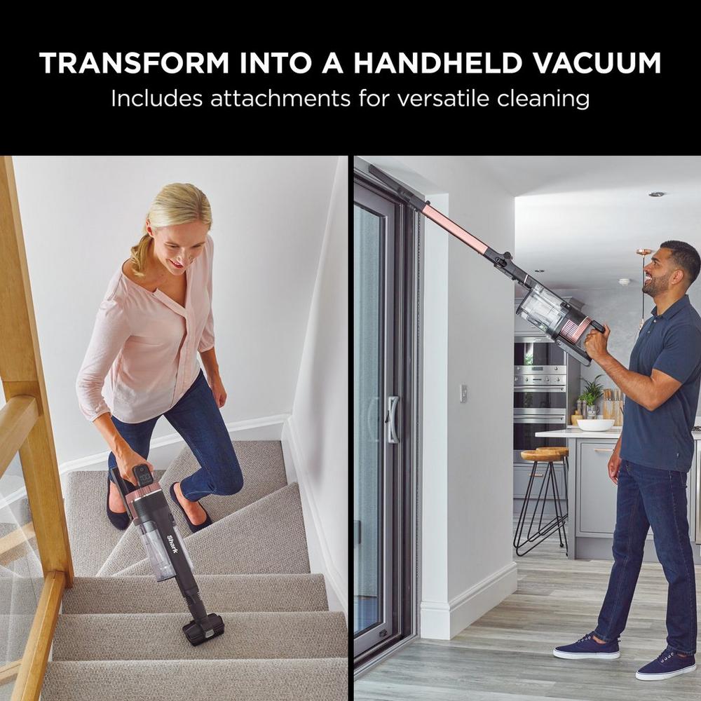 Shark IZ400UK Stratos Anti Hair Wrap Plus Cordless Stick Vacuum Cleaner Charcoal Grey and Rose Gold - CLEARANCE