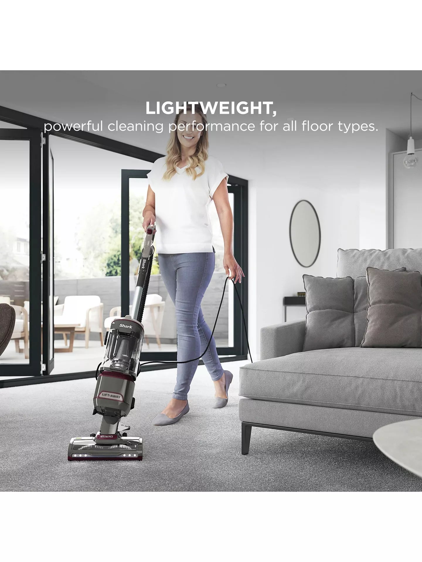 Shark NV603UKT Classic Pet LiftAway Corded Bagless Upright Vacuum Cleaner - Grey & Plum