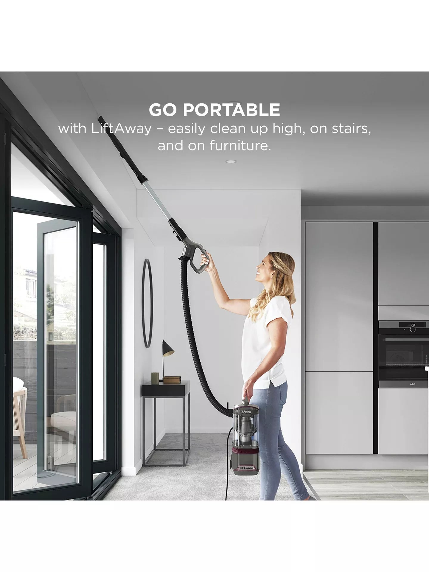 Shark NV603UKT Classic Pet LiftAway Corded Bagless Upright Vacuum Cleaner - Grey & Plum