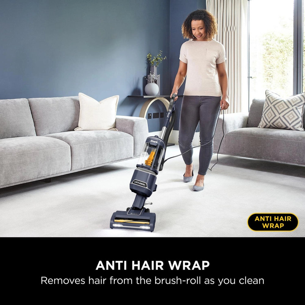 Shark NZ691UK Anti Hair Wrap Upright Vacuum Cleaner with Home and Car Cleaning Kit - Royal Grey NZ691UKKIT