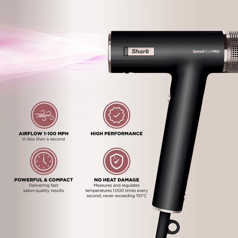 Shark SpeedStyle Pro 3 in 1 High-Velocity Hair Dryer System for Straight & Wavy Hair HD731UK