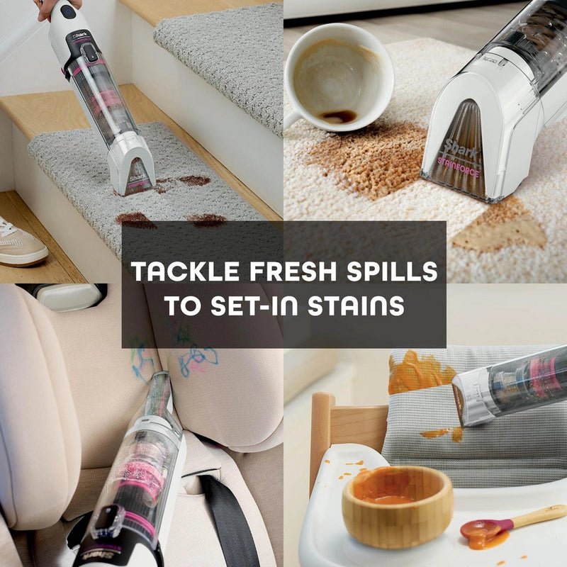 Shark StainForce Cordless Stain-Destroying Spot Cleaner HX100UKT - White