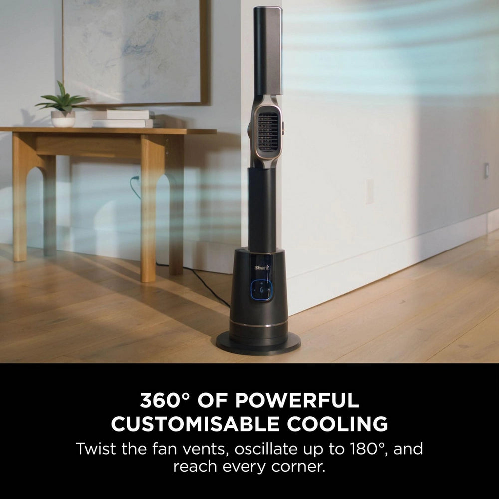 Shark TurboBlade Cool + Heat TH200UK Fan & Heater - Charcoal Black