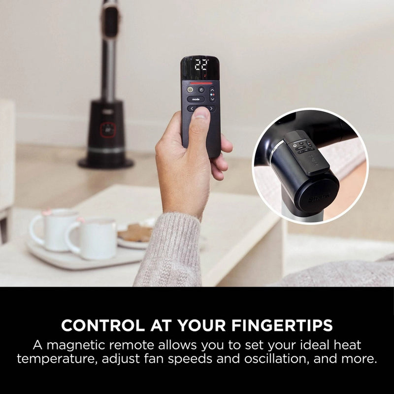 Shark TurboBlade Cool + Heat TH200UK Fan & Heater - Charcoal Black