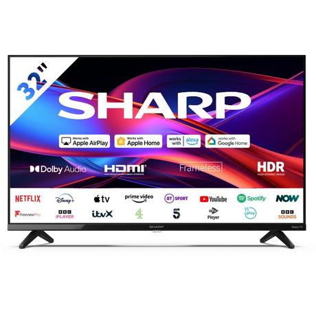 Sharp 1T-C32GD2225K 32 Inch LED HD Ready Frameless Smart Roku TV 2024 32 Inch