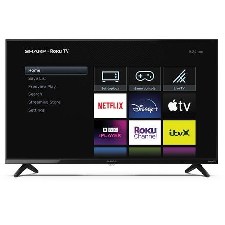 Sharp 1T-C32GD2225K 32 Inch LED HD Ready Frameless Smart Roku TV 2024 32 Inch