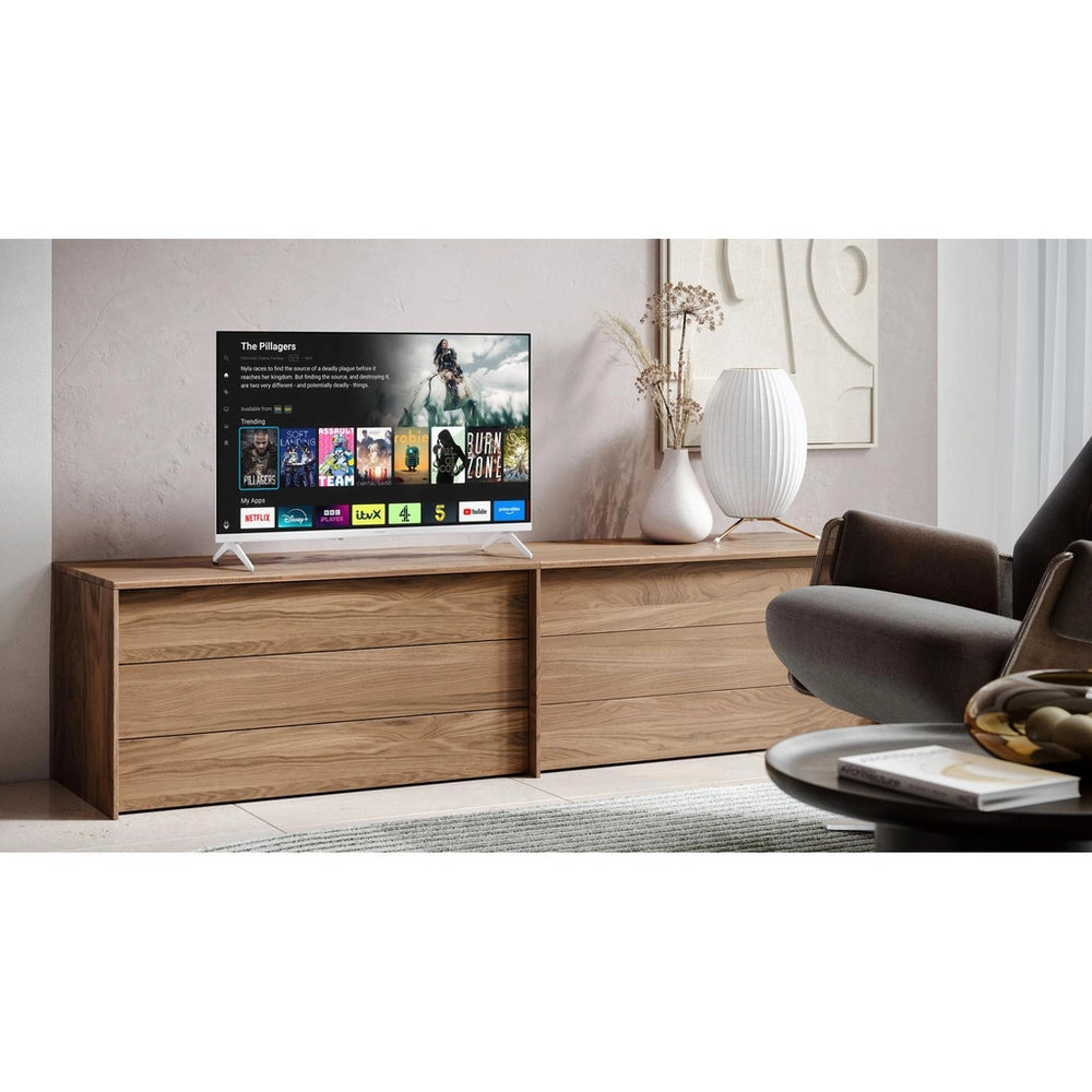 Sharp 1T-C32HE2245KW 32 Inch HD Ready HDR TiVo Smart LED TV Frameless with Freely - White 32 Inch