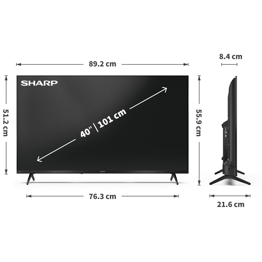 Sharp 2T-C40HE2245KB Full HD LED Smart TiVo TV with Freely 2025 40 Inch
