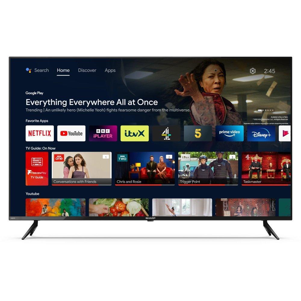 Sharp 4T-C50FP1KL2AB 50 Inch 4K UHD Android Smart TV 2023 50 Inch