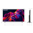 Sharp 4T-C50GM6245KS 50 Inch 4K UHD Quantum Dot Frameless Smart TiVo TV 2024 50 Inch