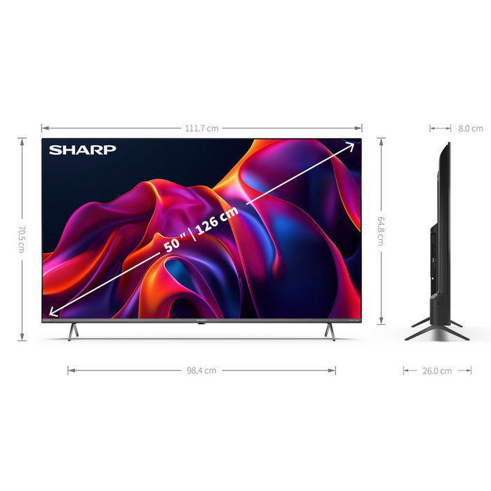 Sharp 4T-C50GM6245KS 50 Inch 4K UHD Quantum Dot Frameless Smart TiVo TV 2024 50 Inch