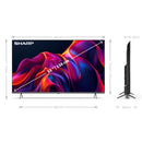 Sharp 4T-C55GM6141KB 55 Inch 4K UHD Quantum Dot Frameless Smart TiVo TV 2024 55 Inch