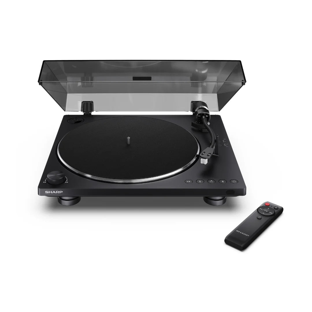 Sharp RP-TT100 Fully Automatic Belt Drive Bluetooth Turntable with Built-in Preamp Black