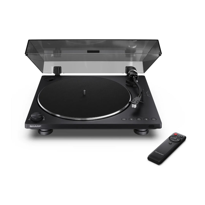 Sharp RP-TT100 Fully Automatic Belt Drive Bluetooth Turntable with Built-in Preamp Black