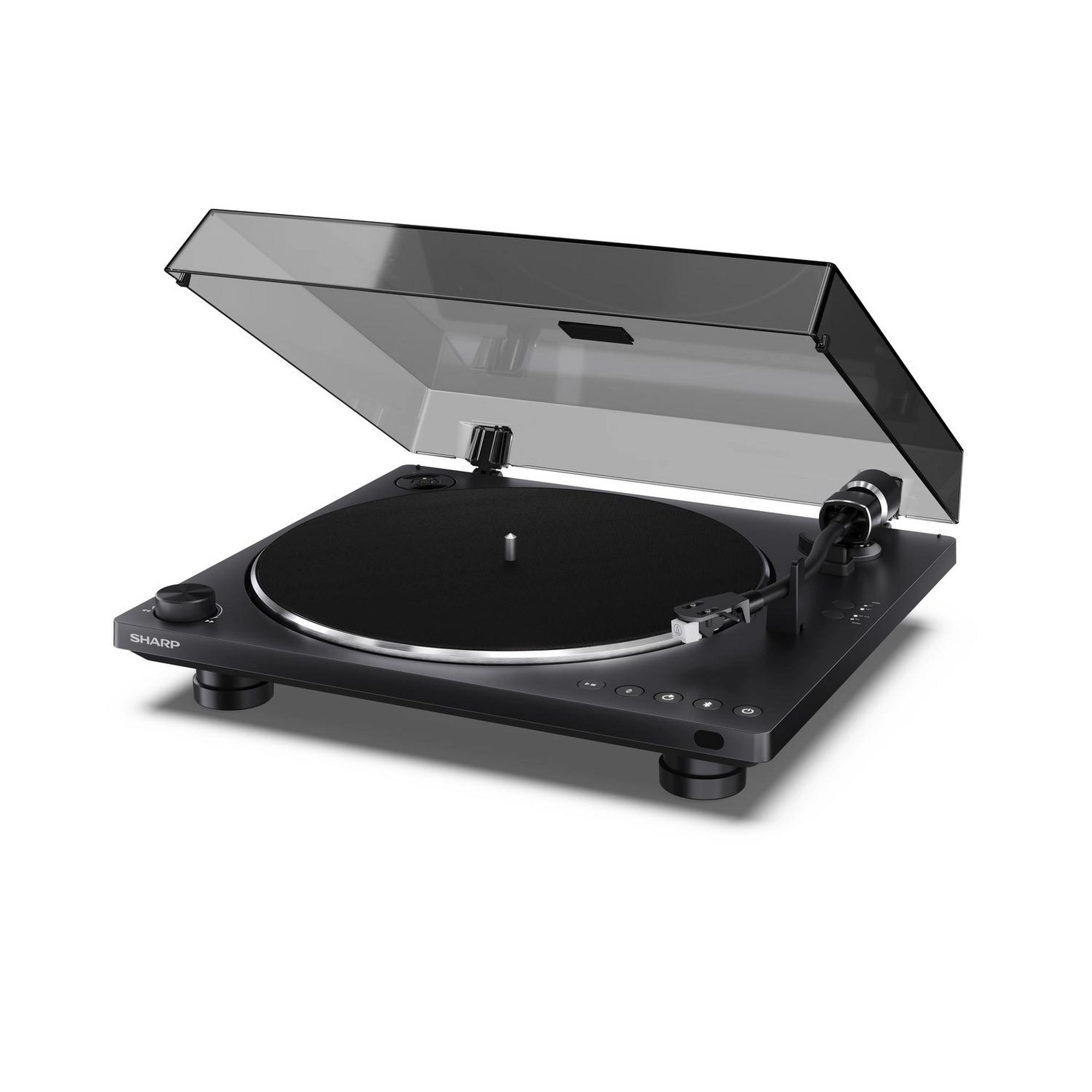Sharp RP-TT100 Fully Automatic Belt Drive Bluetooth Turntable with Built-in Preamp Black
