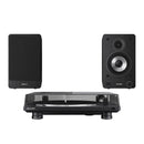 Sharp RP-TT100 Fully Automatic Bluetooth Turntable with CP-SS30 BK Active Bookshelf Speakers Pair - Black