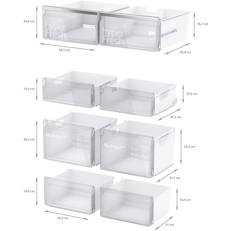 Siemens KF96NAXEAG IQ500 French Door American Style Fridge Freezer