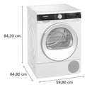 Siemens WQ45G202GB 9kg iQ500 Freestanding Heat Pump Tumble Dryer - A+++ Rated White