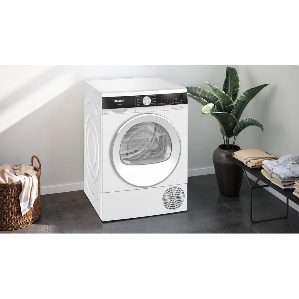 Siemens WQ45G202GB 9kg iQ500 Freestanding Heat Pump Tumble Dryer - A+++ Rated White