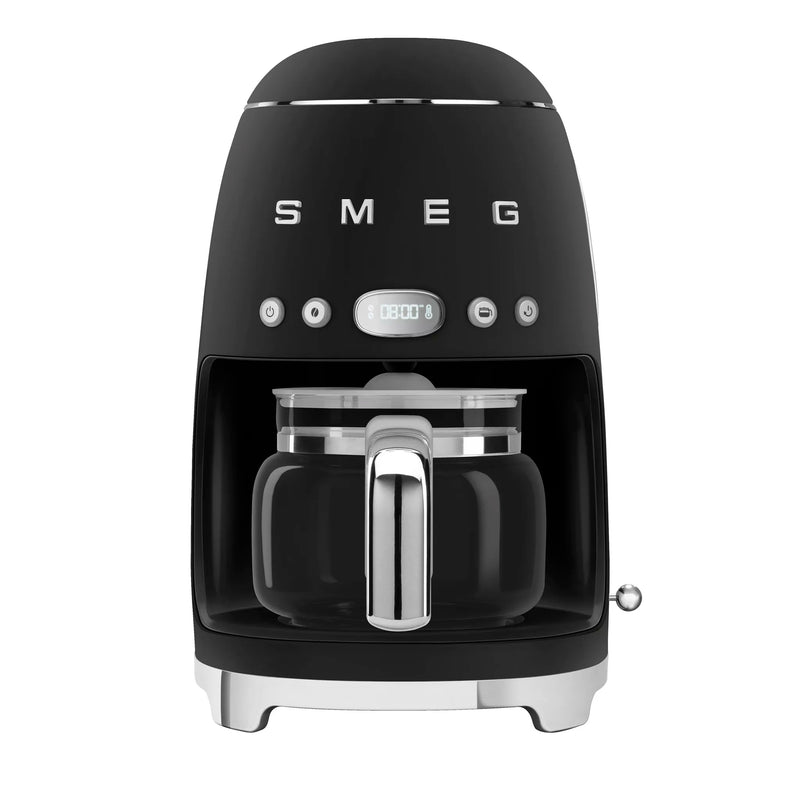 Smeg DCF02BLMUK 50s Style Retro Design Drip Filter Coffee Machine Matt Black Matt Black