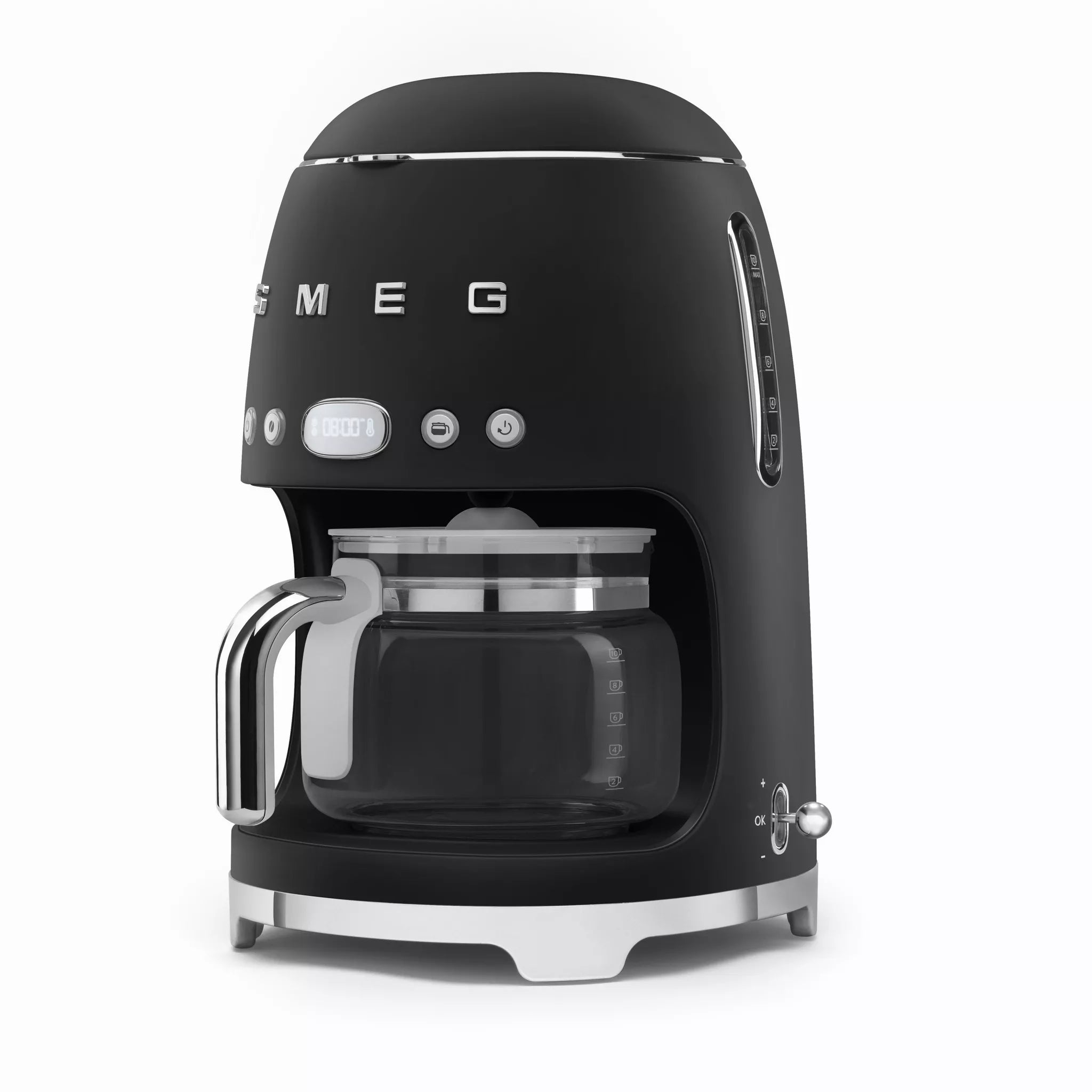 Smeg DCF02BLMUK 50s Style Retro Design Drip Filter Coffee Machine Matt Black Matt Black