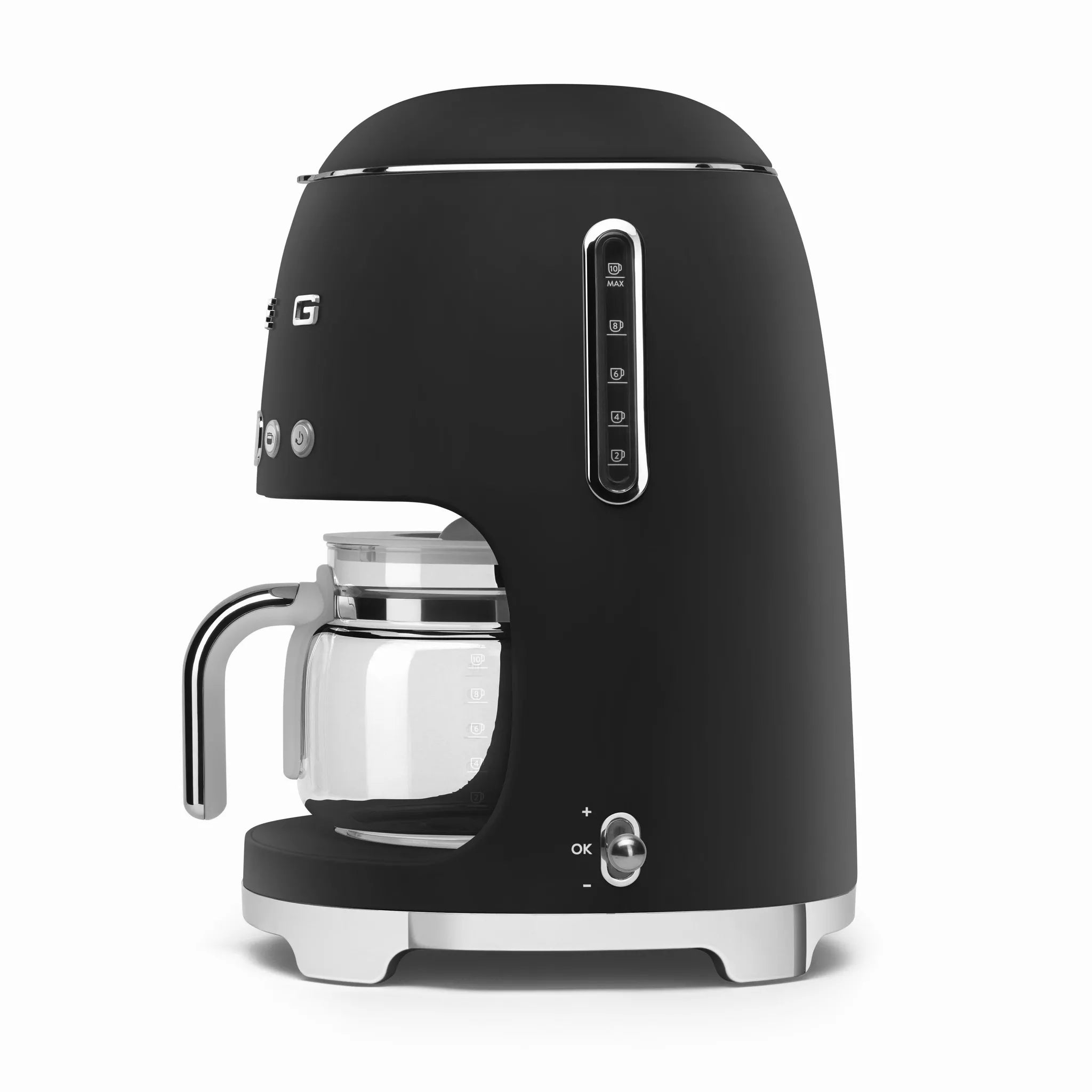 Smeg DCF02BLMUK 50s Style Retro Design Drip Filter Coffee Machine Matt Black Matt Black