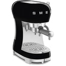 Smeg ECF02BLUK 50s Retro Style Espresso Coffee Machine with Steam Wand Black Black