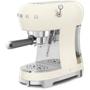 Smeg ECF02CRUK 50s Retro Style Espresso Coffee Machine with Steam Wand Cream Cream
