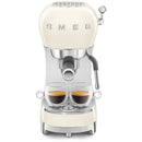 Smeg ECF02CRUK 50s Retro Style Espresso Coffee Machine with Steam Wand Cream Cream