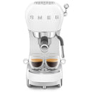 Smeg ECF02WHUK 50s Retro Style Espresso Coffee Machine with Steam Wand White White