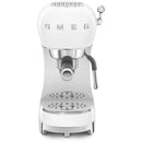 Smeg ECF02WHUK 50s Retro Style Espresso Coffee Machine with Steam Wand White White