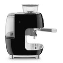 Smeg EGF03BLUK Retro Espresso Coffee Machine with Grinder in Black Black