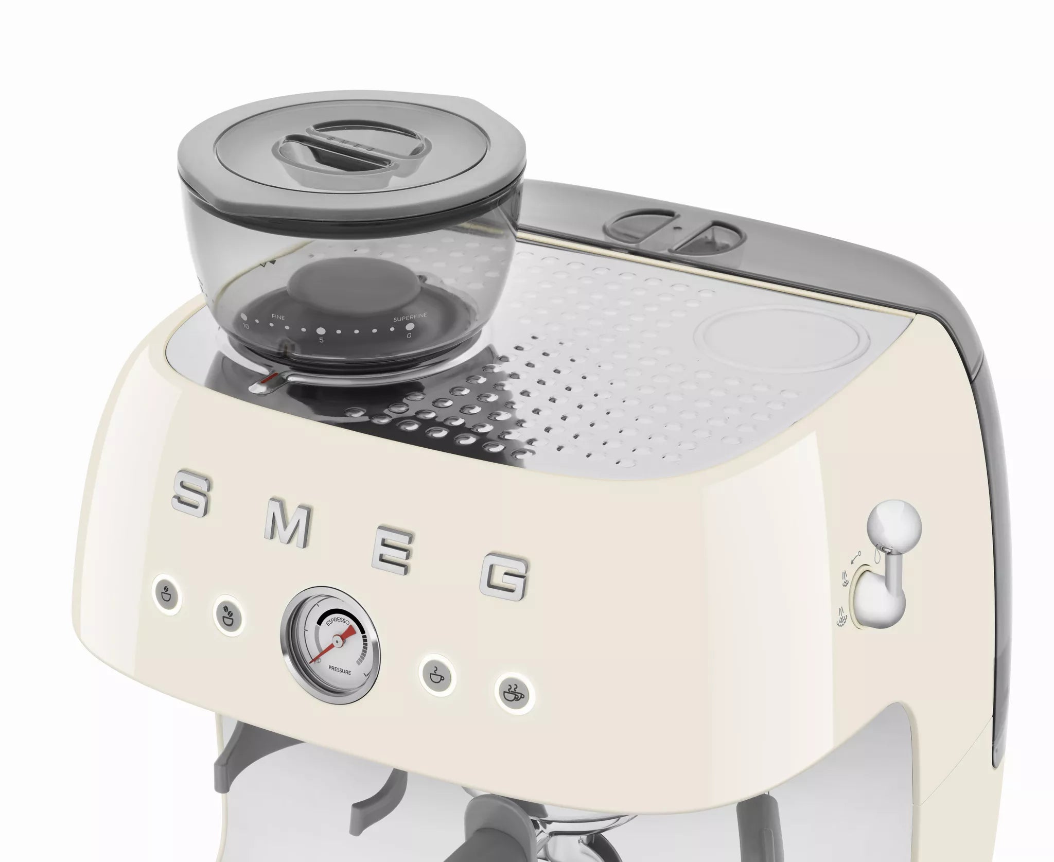 Smeg EGF03CRUK Espresso Machine with Grinder in Cream